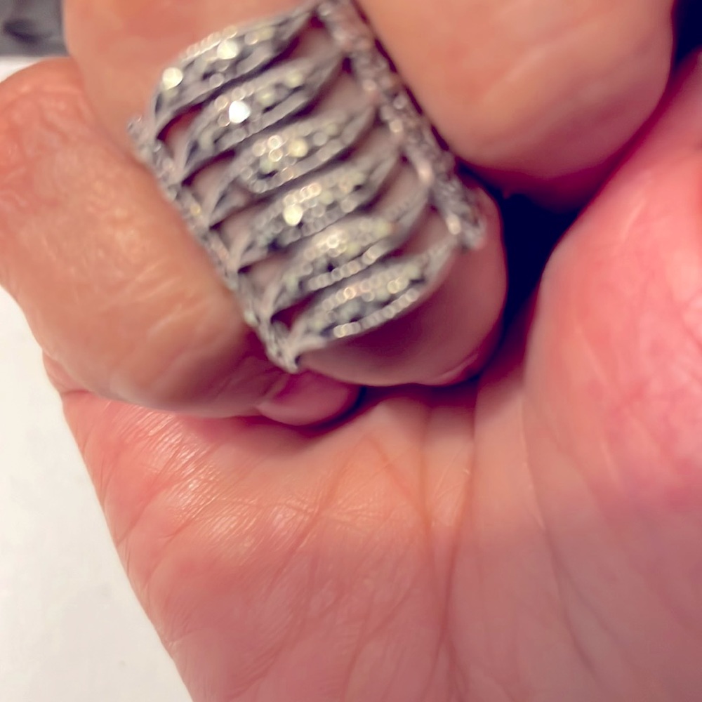 Silver ring.
